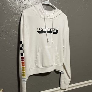 White Vans Multicolored Print Hoodie
